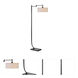 Lamine 62 inch 100 watt Dark Bronze Floor Lamp Portable Light