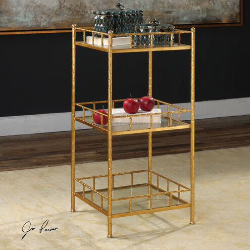 Tilly 16 inch Bright Gold Leaf Accent Shelf