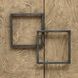 Paltrow Rich Burl Veneer and Oak Wood with Oil-Rubbed Bronze 2 Door Cabinet