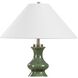 Green Thumb 27.5 inch 150 watt Moss Green and Brass Table Lamp Portable Light
