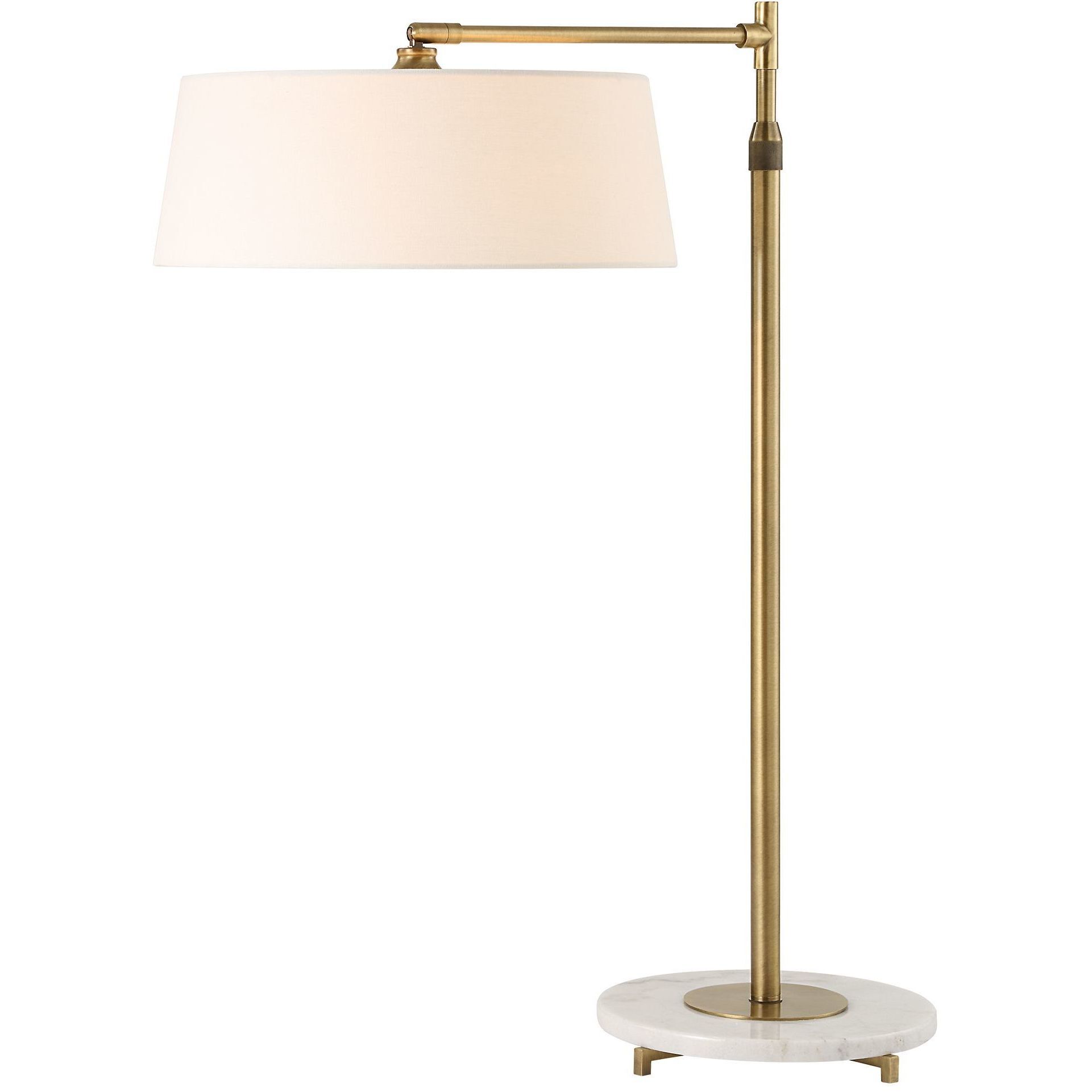 Branch Out 66.5 inch 100.00 watt Antique Brushed Brass and White Marble Floor Lamp Portable Light