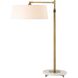 Branch Out 66.5 inch 100.00 watt Antique Brushed Brass and White Marble Floor Lamp Portable Light