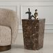 Poe 22.75 X 14.13 inch Brown Marble and Brushed Brass Accent Table