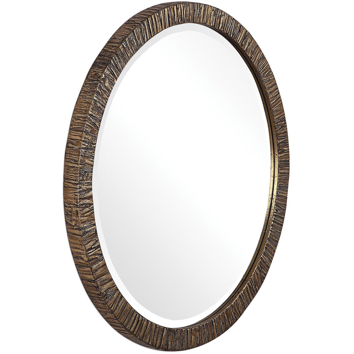 Wayde 30 X 30 inch Metallic Gold Leaf Wall Mirror