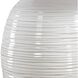 Alkman 26 inch 150 watt Powder White Glaze and Brushed Nickel Table Lamp Portable Light