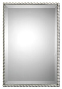 Sherise Rectangle 31 X 21 inch Brushed Nickel Wall Mirror