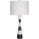 Bandeau 30 inch 150.00 watt Black and White Man-Made Stone Table Lamp Portable Light