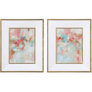 A Touch Of Blush And Rosewood Fences Pastel Abstract Wall Art