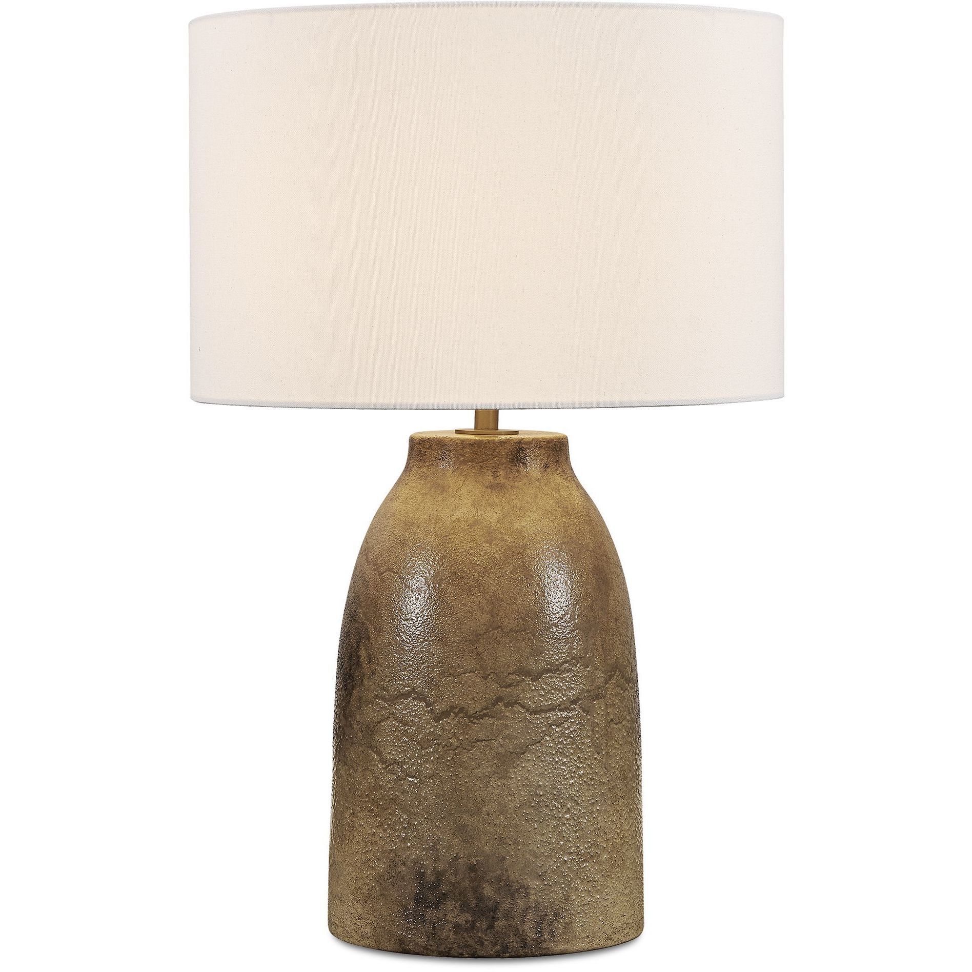 Harris 28.25 inch 150 watt Mottled Brown Crackle Glaze and Antique Brass Table Lamp Portable Light