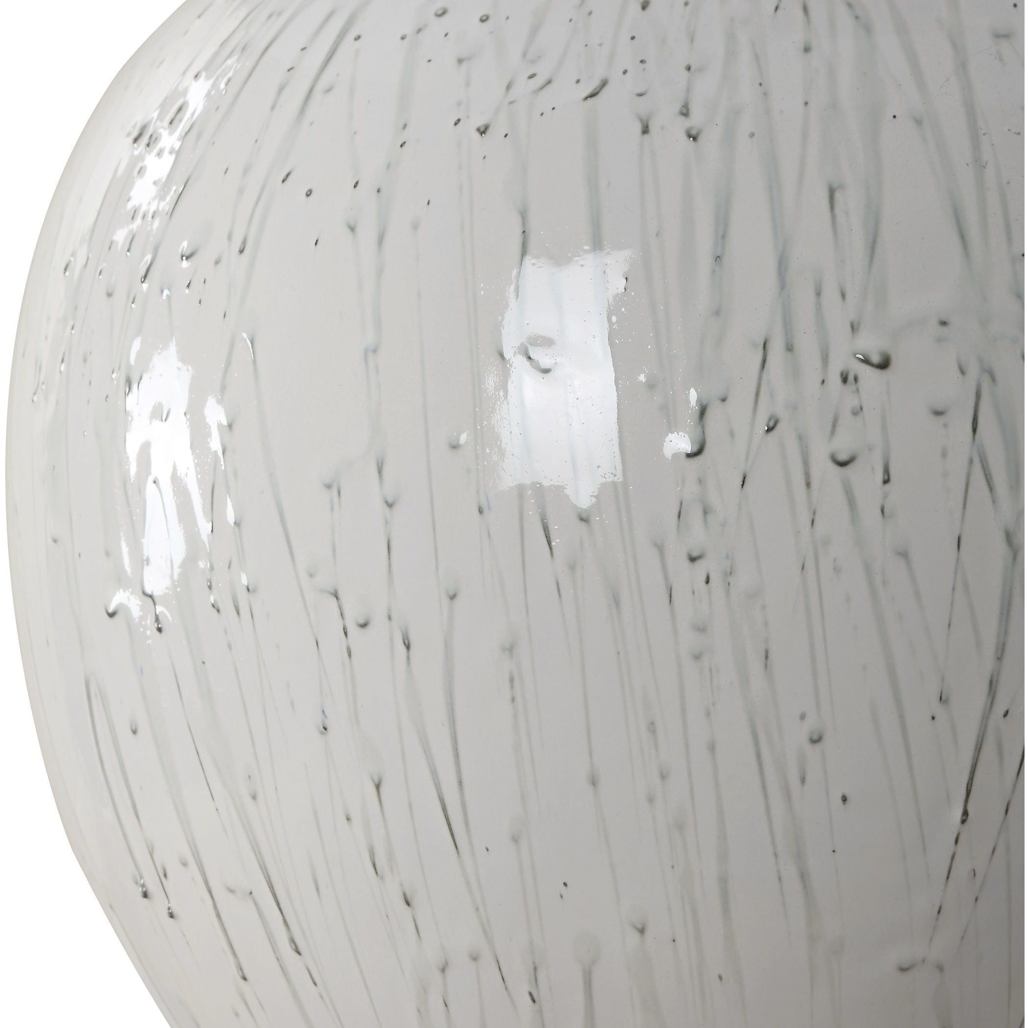 Dribble 25.75 inch 150.00 watt White Glaze with Dripped Gray Texture and Brushed Nickel Table Lamp Portable Light