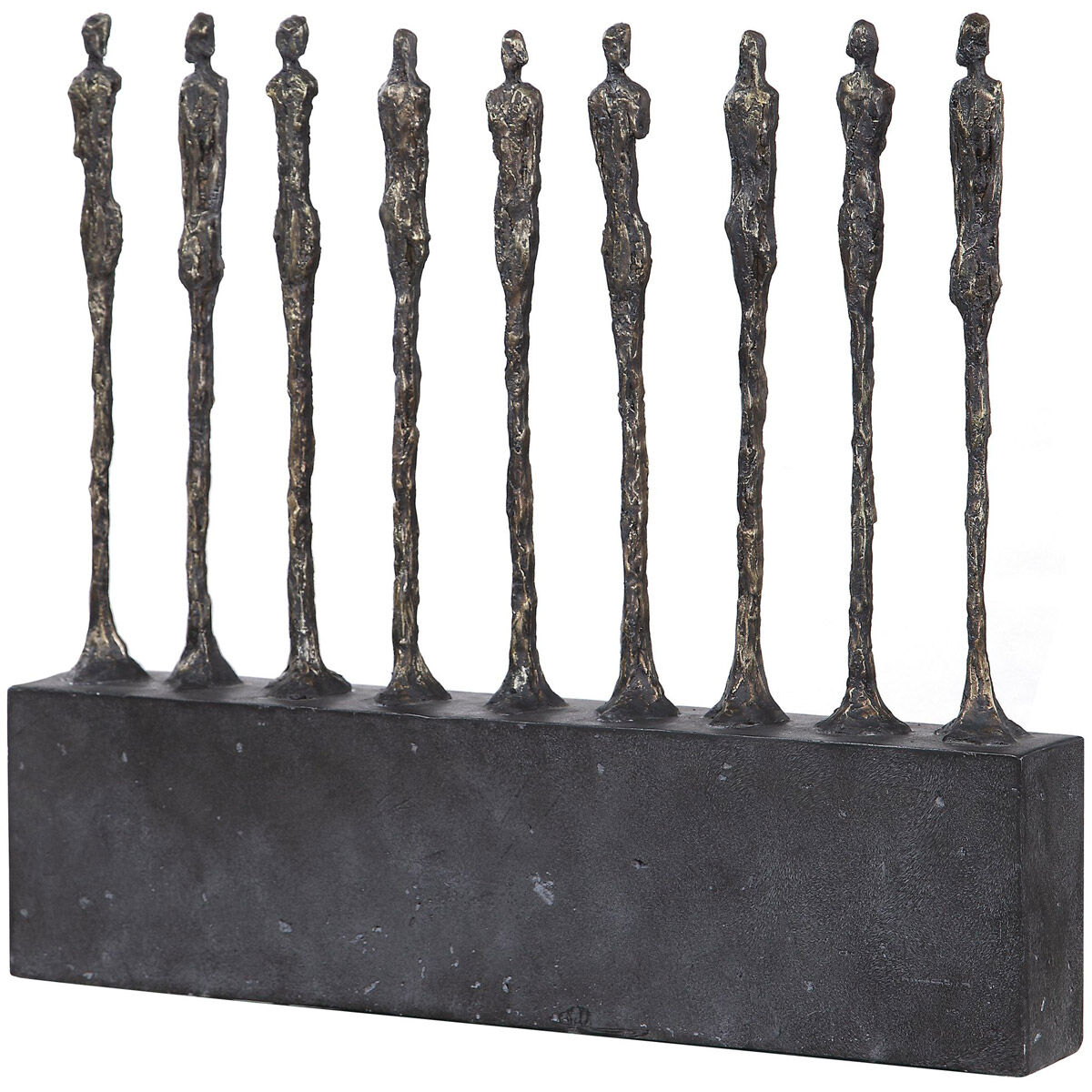 Stand Together Aged Gold and Aged Black Figurine