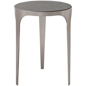 Agra 24 X 18 inch Light Gray Concrete and Brushed Nickel Side Table