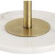 Branch Out 66.5 inch 100.00 watt Antique Brushed Brass and White Marble Floor Lamp Portable Light