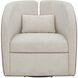 Vega Ecru and Truffle Brown Swivel Chair