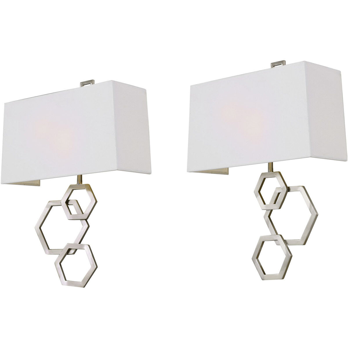 Deseret 2 Light 14 inch Brushed Nickel Sconces Wall Light, Set of 2
