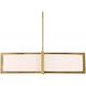 Cresson 4 Light 30 inch Matte Brushed Brass Pendant Ceiling Light