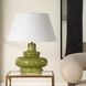 Penny 25.5 inch 150 watt Moss Green Glaze and Brass Table Lamp Portable Light
