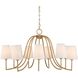 Seville 9 Light 42 inch Textured Gold Chandelier Ceiling Light