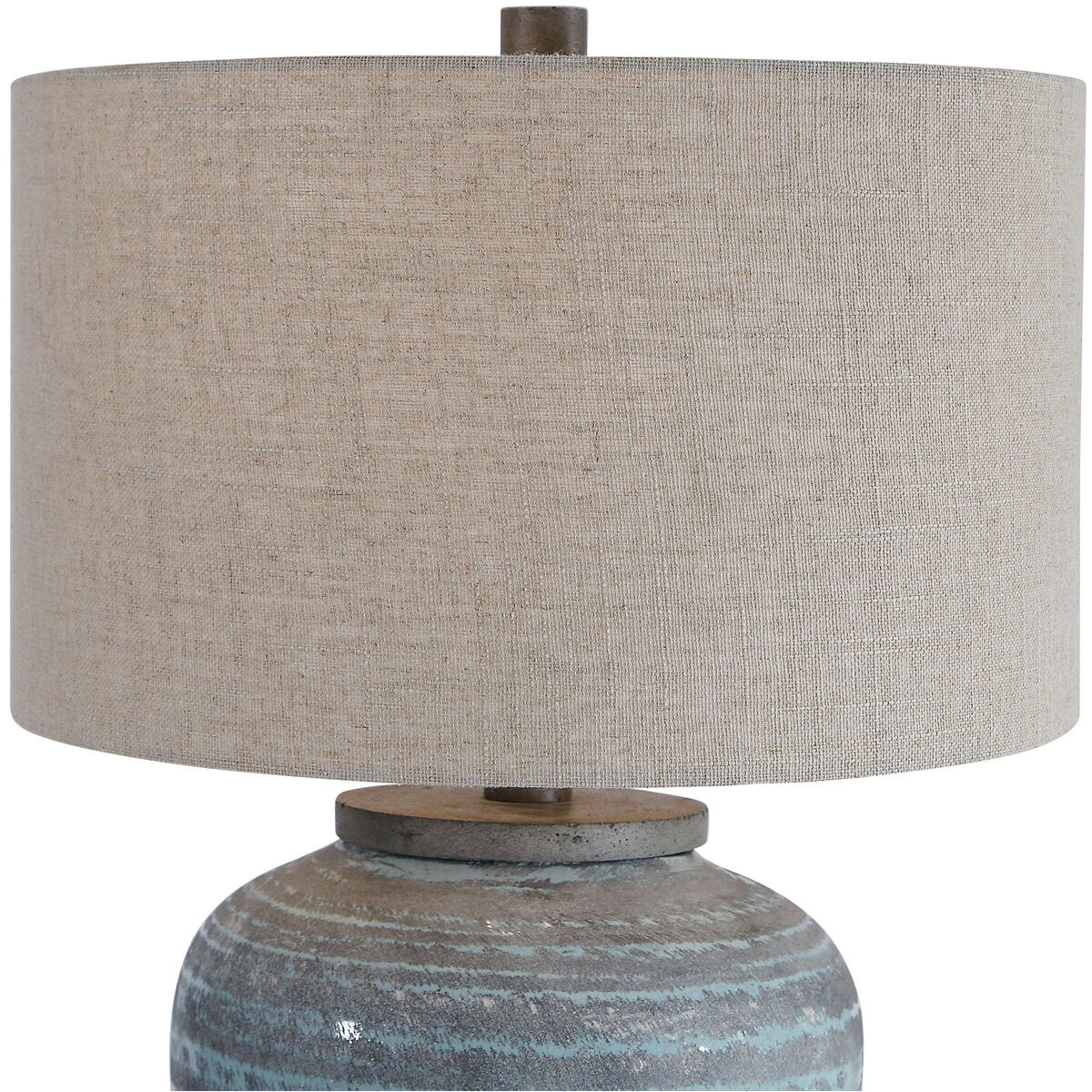 Pelia 28 inch 150 watt Light Aqua Table Lamp Portable Light