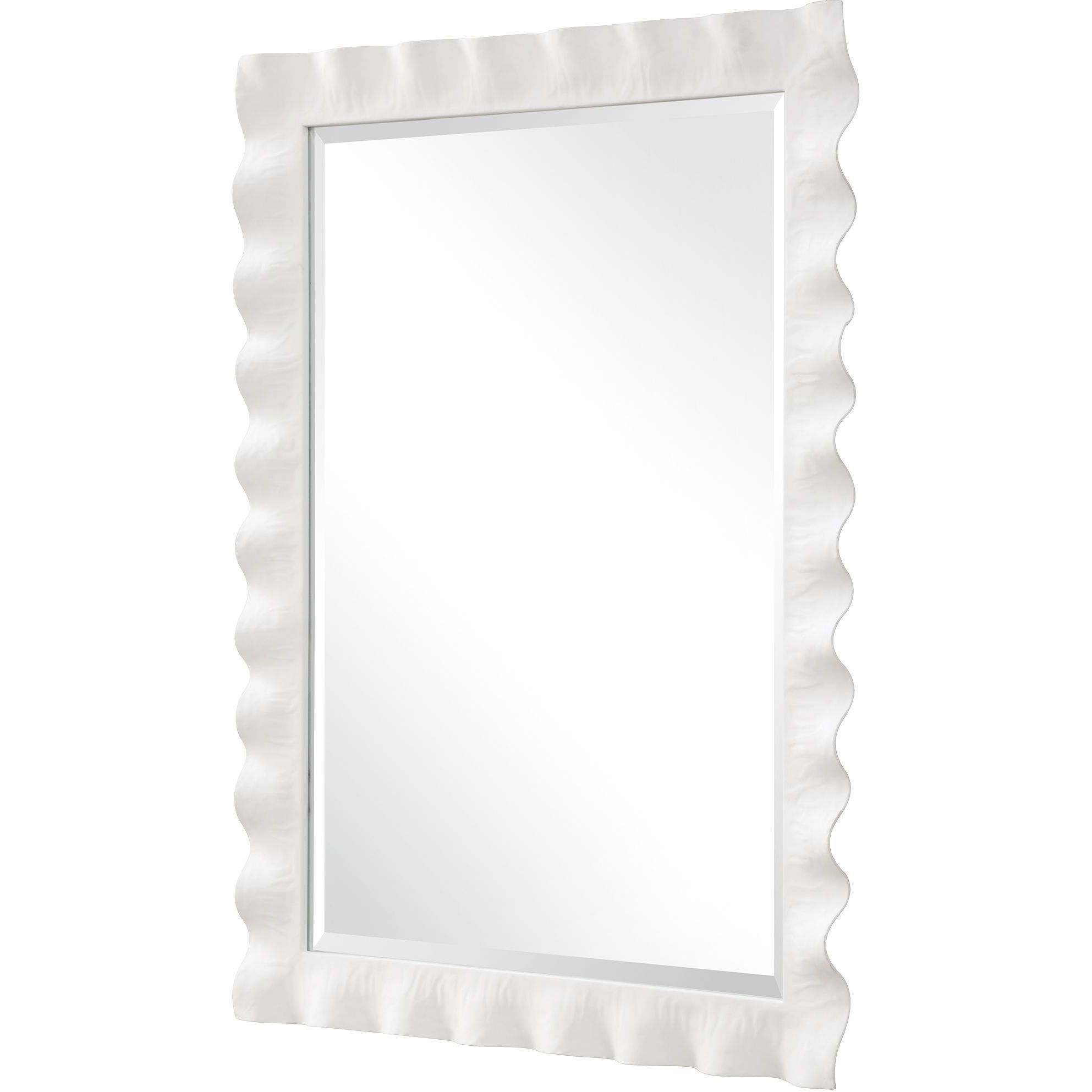 Haya 40 X 28.25 inch Semi-Gloss White Mirror