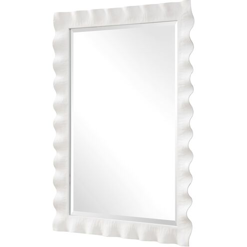 Haya 40 X 28.25 inch Semi-Gloss White Mirror