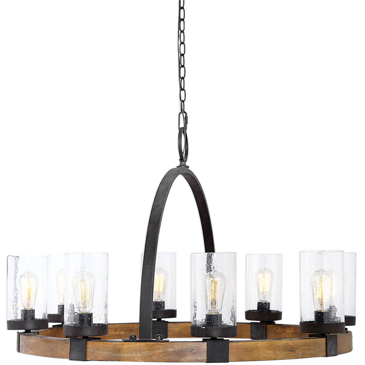 Atwood 8 Light 39 inch Manhattan Finish Pendant Ceiling Light 