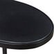 Jessenia 23 X 18 inch Black Marble and Satin Black Accent Table