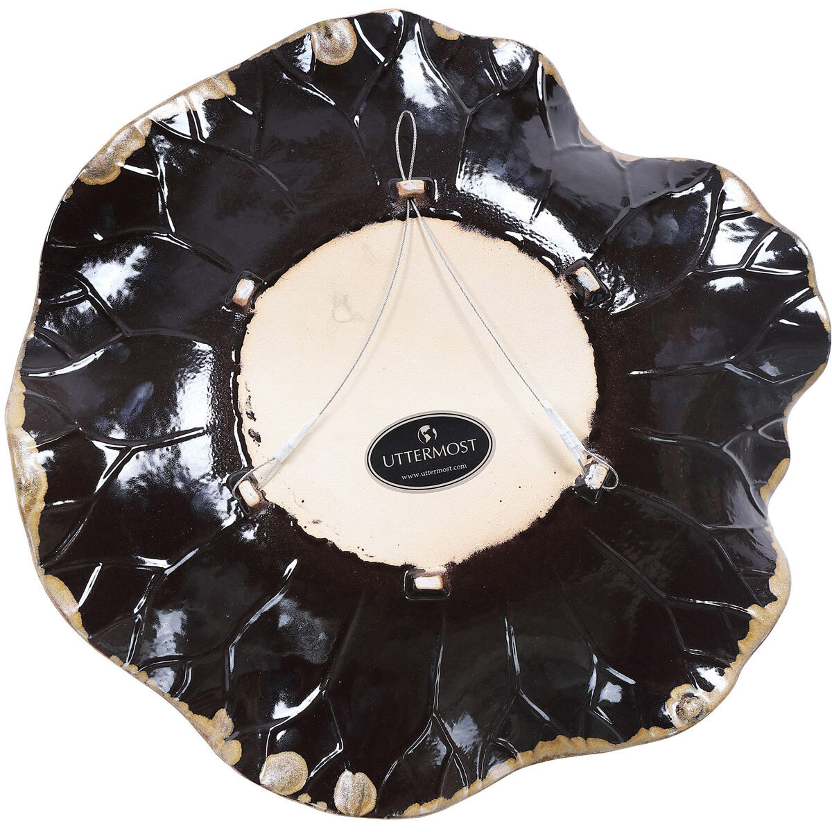 Abella Glazed Forest Green with Brown Wall Decor, Set of 3