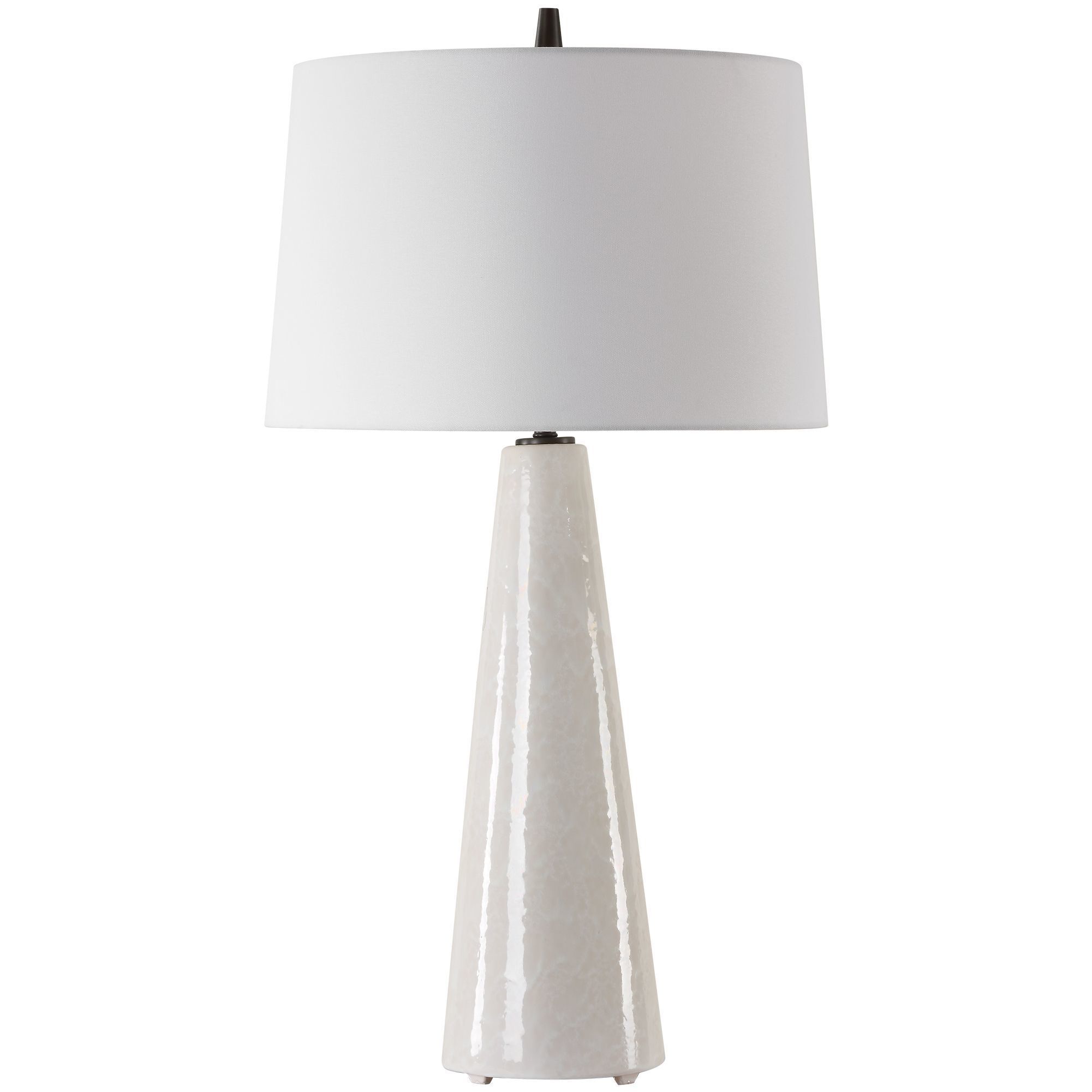 Loire 35.75 inch 150.00 watt Cream-Ivory Drip Glaze and Matte Black Table Lamp Portable Light