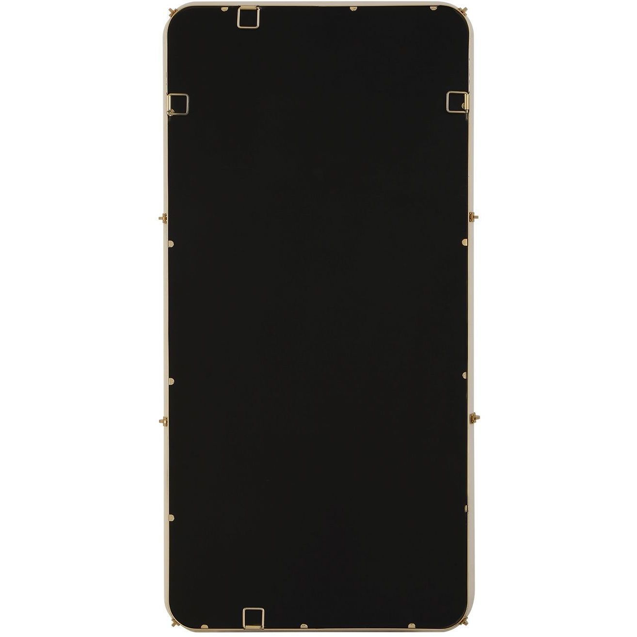 Cyprus 44 X 22 inch White Faux Shagreen Leather and Brass Mirror