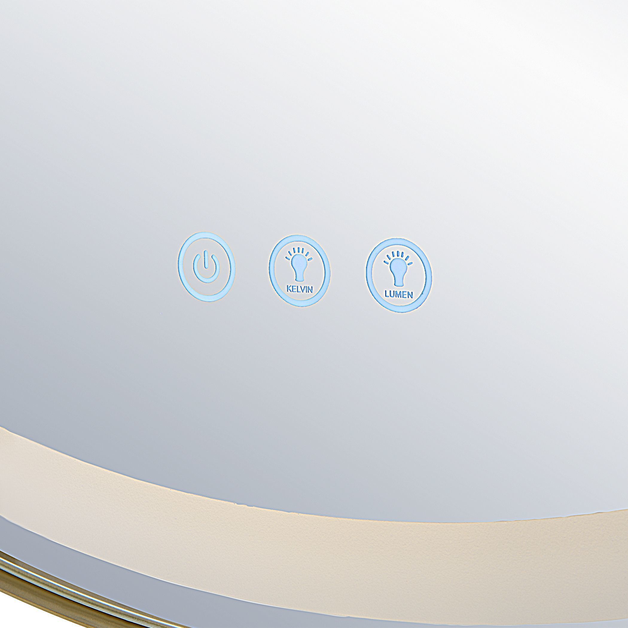 Crofton 32 X 32 inch Plated Brushed Brass LED Lighted Mirror