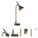 Duvall Task 28 inch 40 watt Plated Oxidized Bronze Task Lamp Portable Light