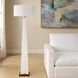 Rosin 66.25 inch 150 watt Frosted White Acrylic with Antique Brass and Black Floor Lamp Portable Light