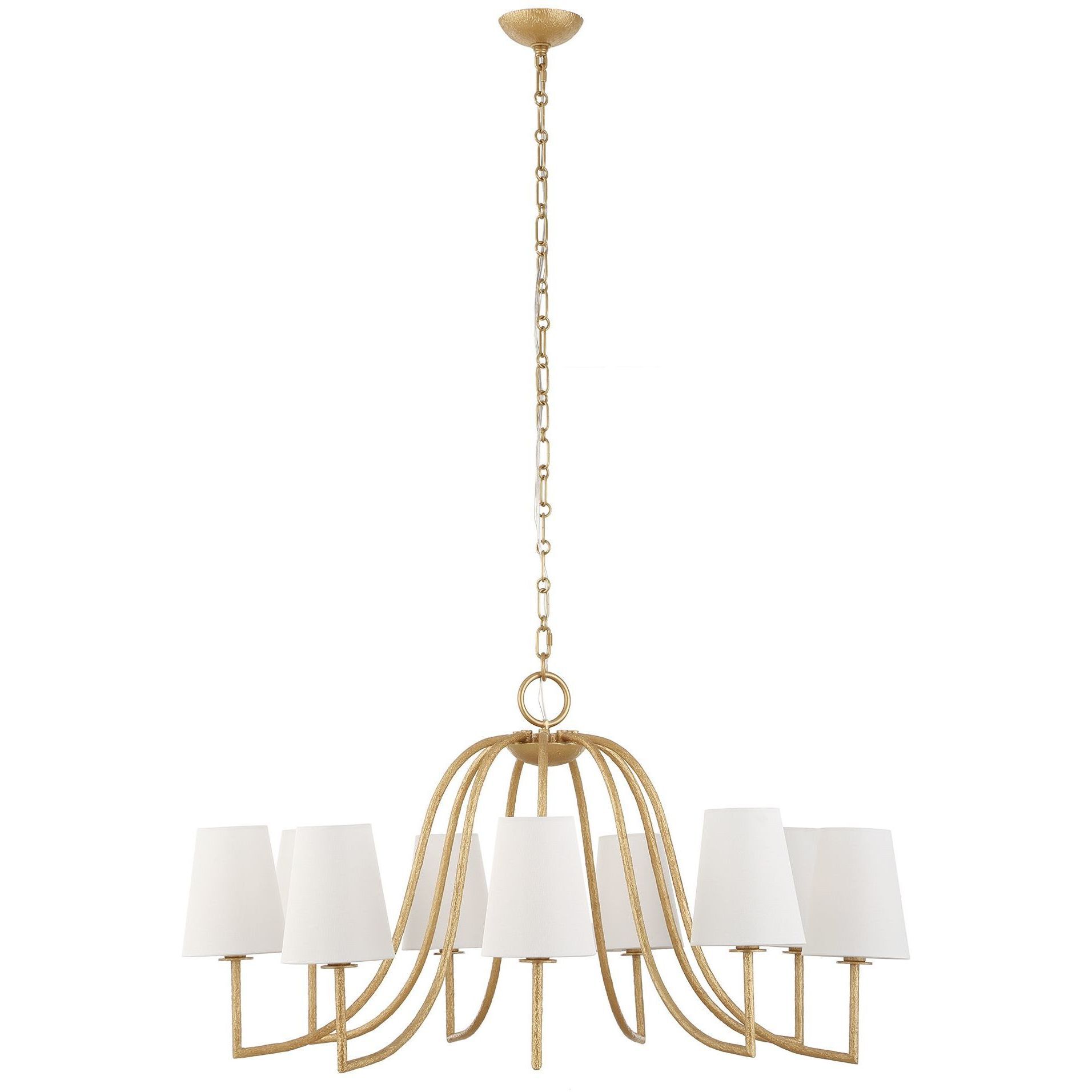Seville 9 Light 42 inch Textured Gold Chandelier Ceiling Light