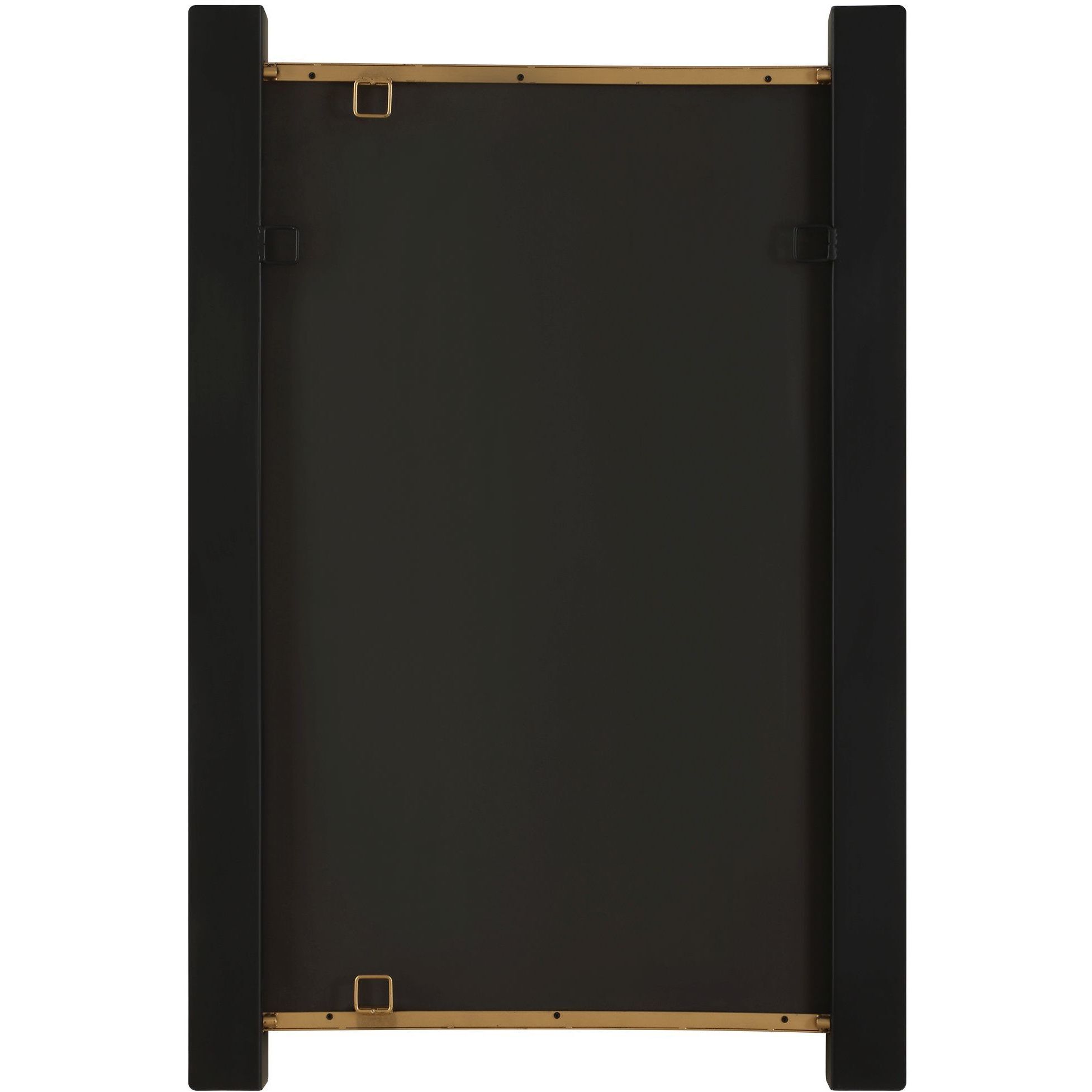 Cunene 39.25 X 26 inch Gold Leaf and Matte Black Wall Mirror