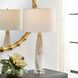 Lyra 28.5 inch 150.00 watt White with Metallic Gold Details Table Lamp Portable Light