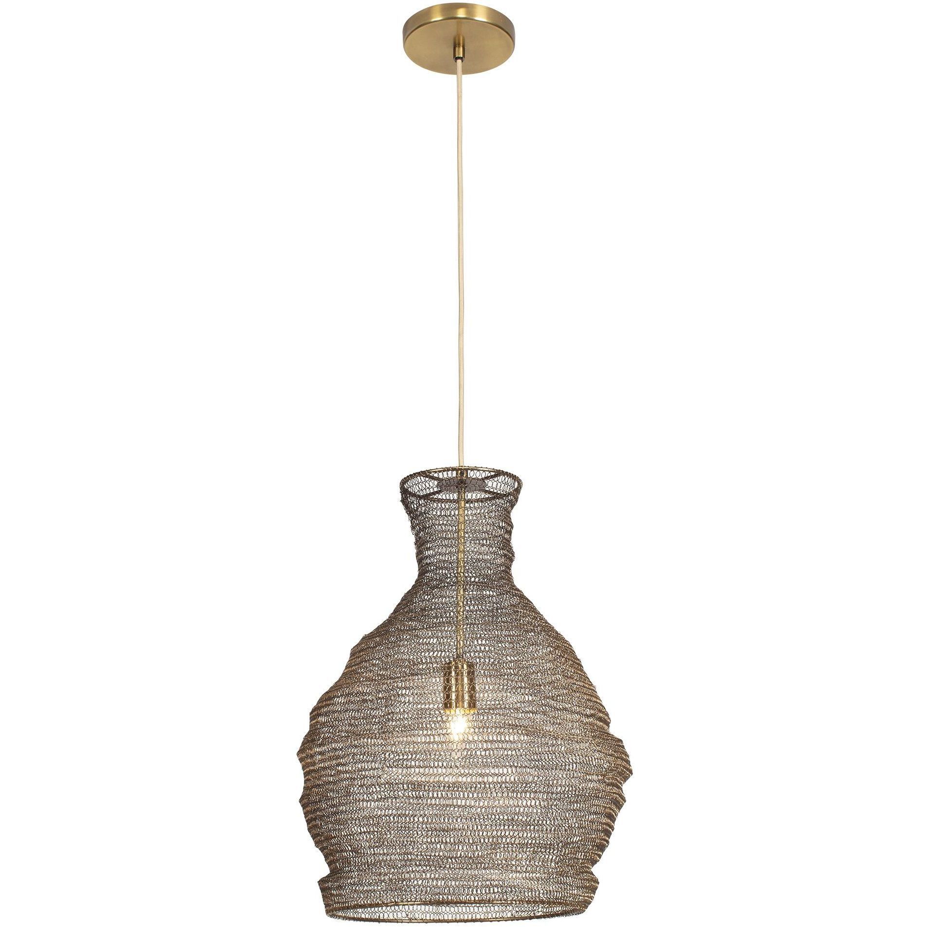 Murmur 1 Light 15 inch Antique Brass Pendant Ceiling Light