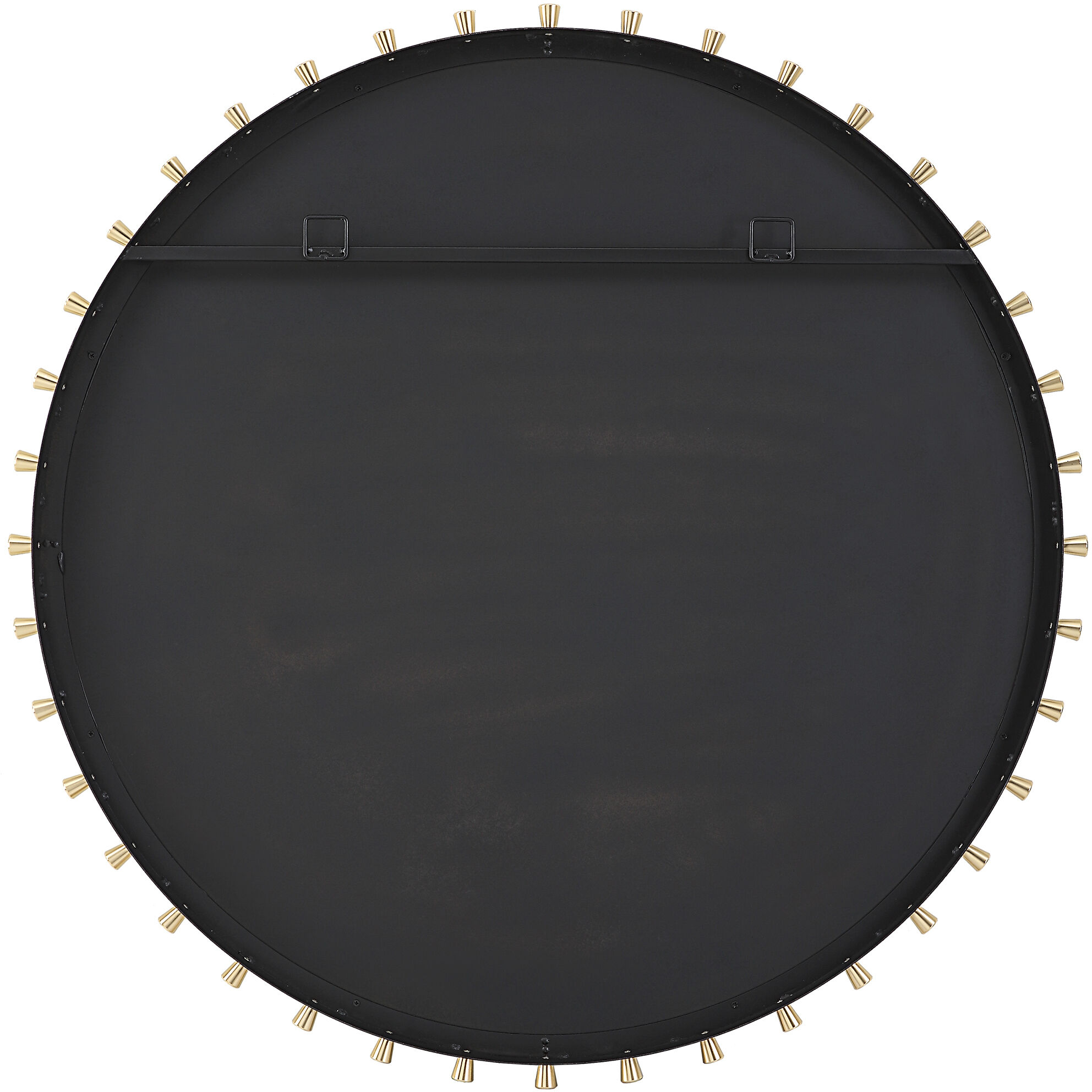 Cosmopolitan 37.38 X 37.38 inch Matte Black with Plated Brass Mirror