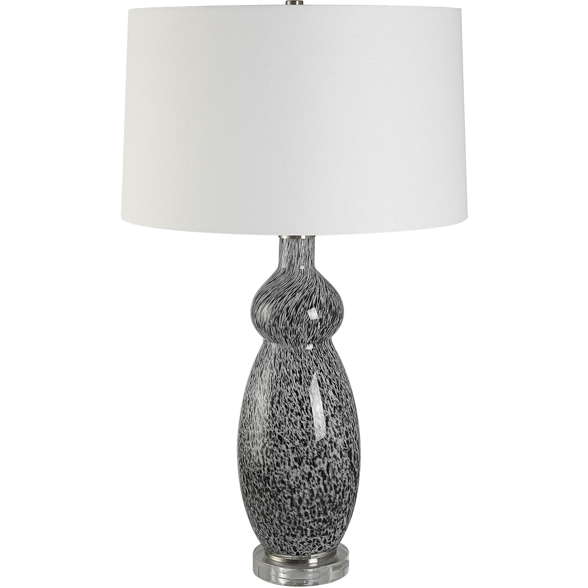 Velino 29 inch 150.00 watt Soft Gray and Mottled Black with Crystal Table Lamp Portable Light