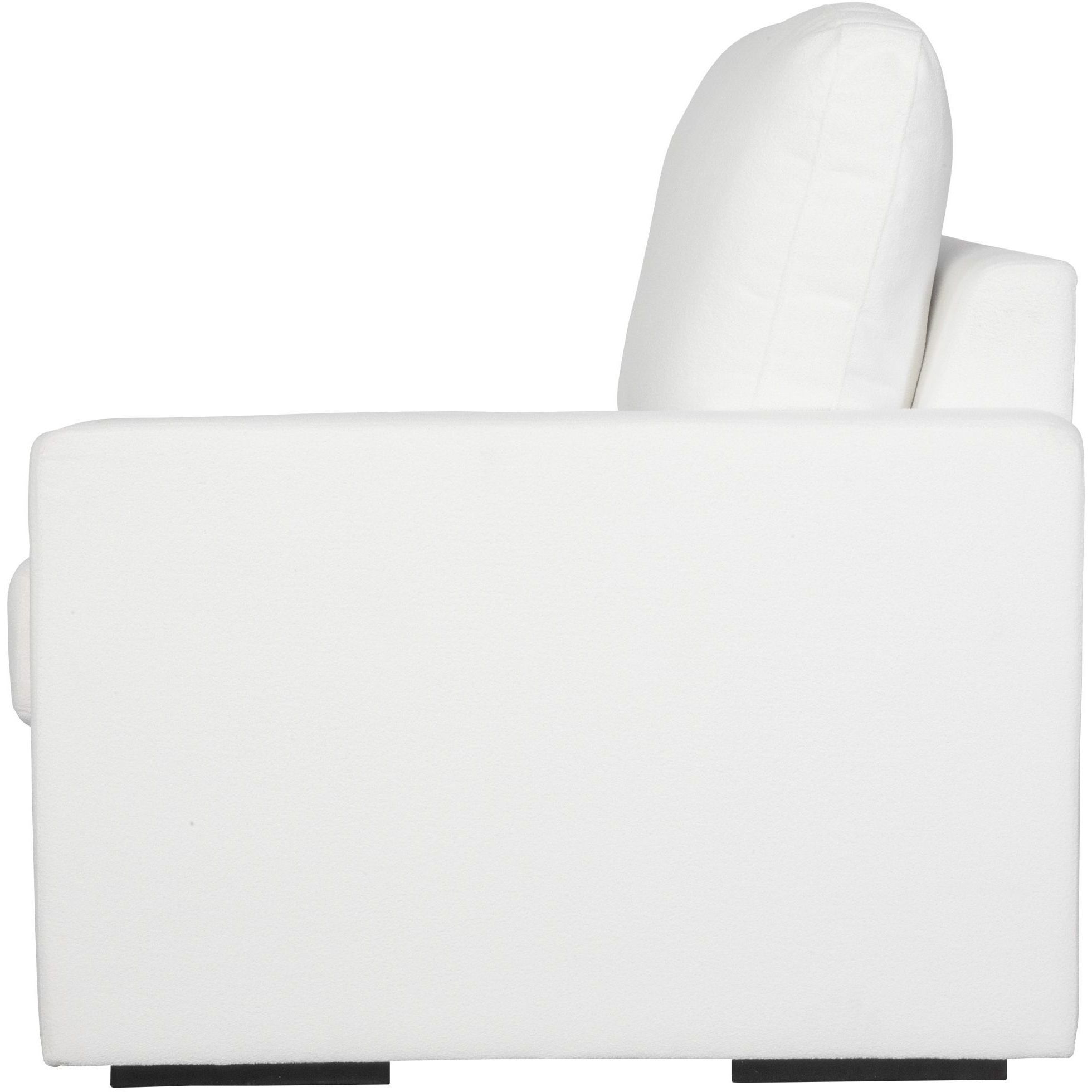 Refuge Arctic White Polyester Sofa, Right Arm Facing