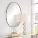 Cabell 32 X 24 inch Brushed Brass Mirror