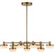 Wedge 12 Light 40.63 inch Warm Brass Chandelier Ceiling Light