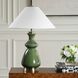 Green Thumb 27.5 inch 150 watt Moss Green and Brass Table Lamp Portable Light