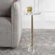 Groove 23.75 X 10.25 inch Brushed Gold and Crystal Drink Table