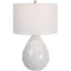 Loop 25 inch 150.00 watt White Glaze and Brushed Nickel Table Lamp Portable Light