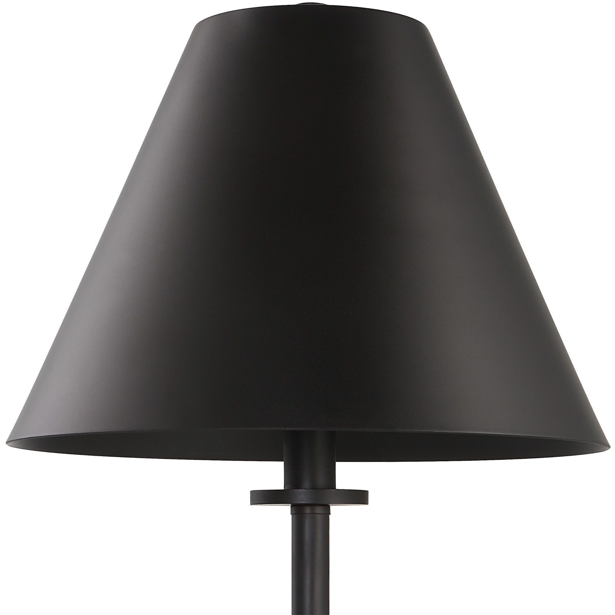 Pilot 37 inch 60.00 watt Satin Black and Black Marble Buffet Lamp Portable Light