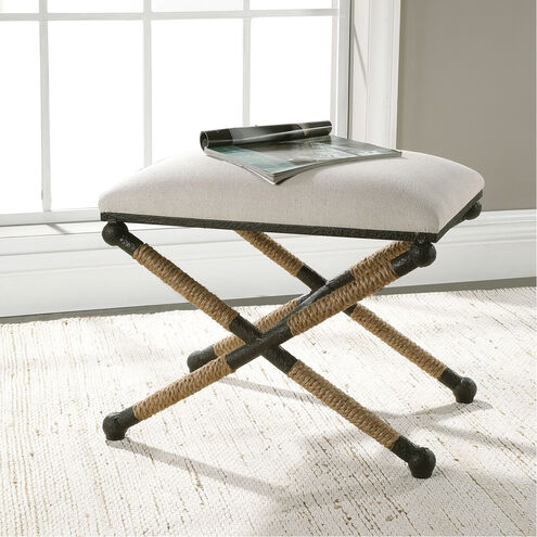 Firth Iron with Natural Fiber Rope and Neutral Oatmeal Bench
