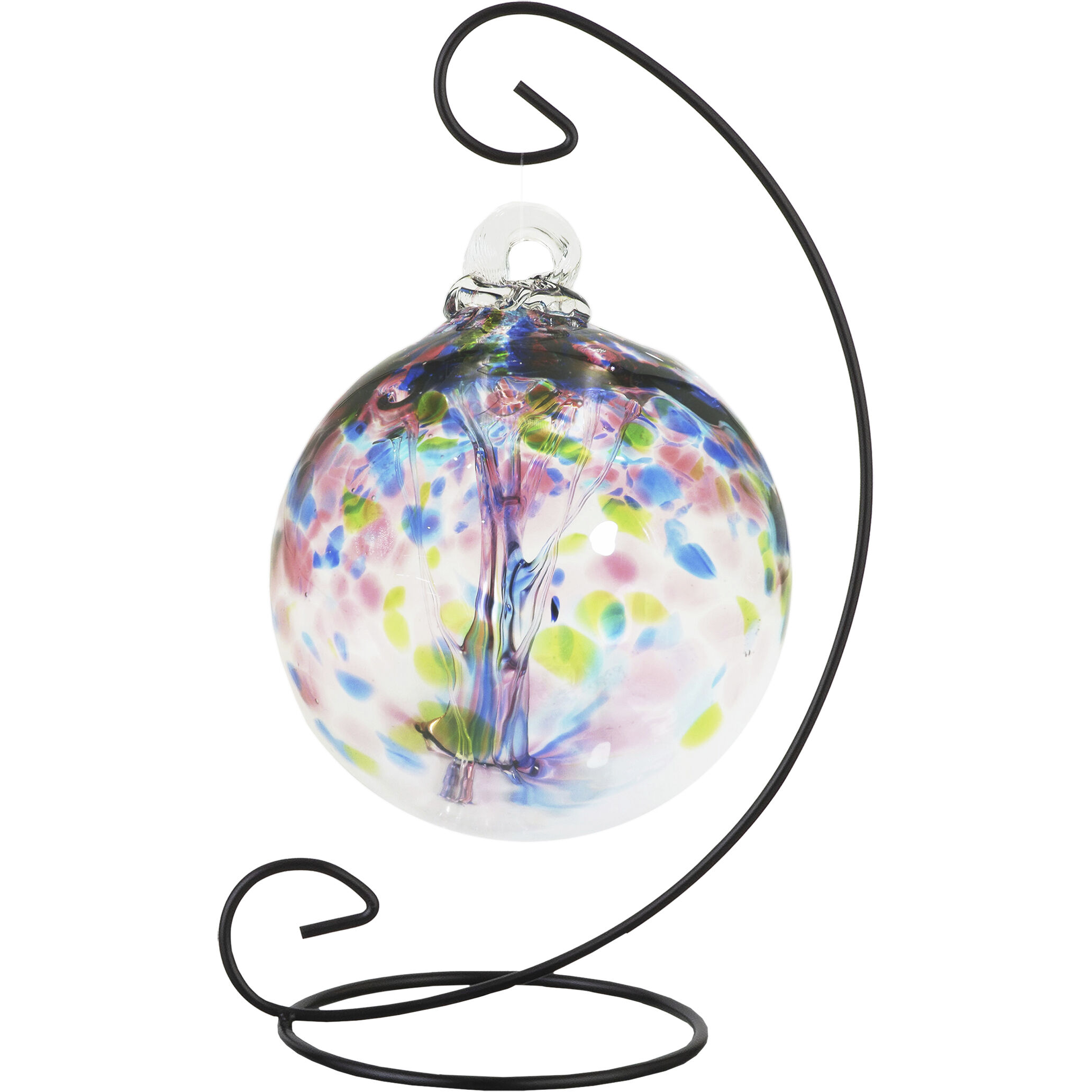 Tree Of Life Multi-color Art Glass Orb