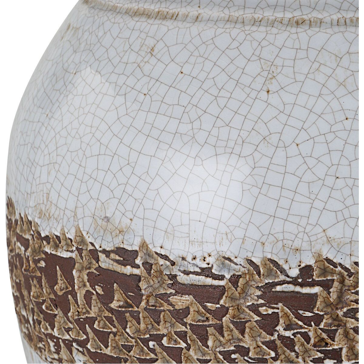 Poul 24 inch 150.00 watt Distressed Light Gray Crackle with Rust Brown Table Lamp Portable Light