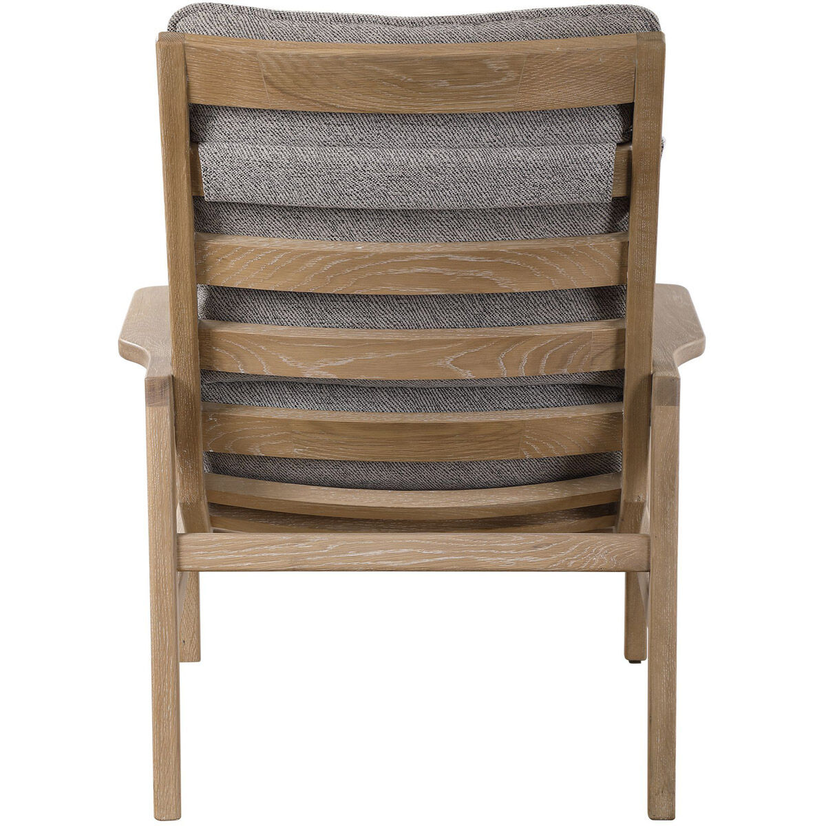 Isola Naturally Oak with Charcoal and White Cushion Accent Chair